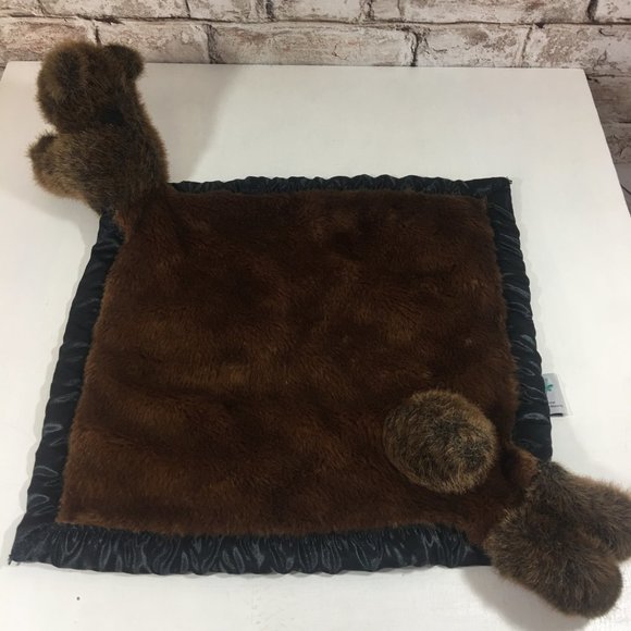 My Blanky Hunter Bear Brown Satin Trim Lovey - Picture 3 of 6